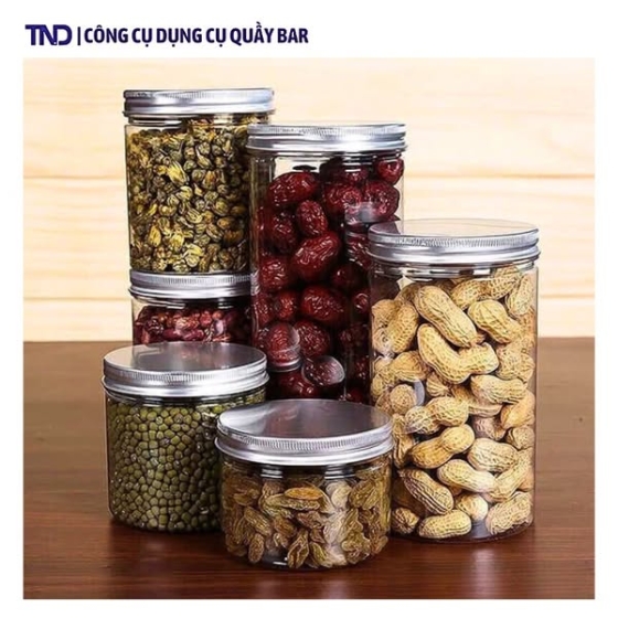 Hũ nhựa nắp nhôm 250ml, 500ml, 700ml, 1000ml