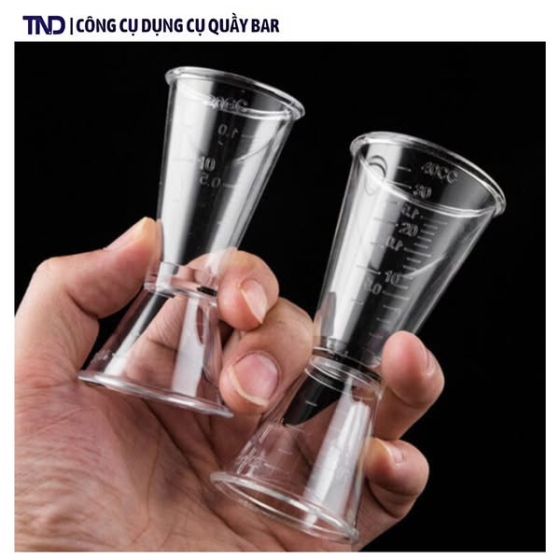  Ly Đong 2 Đầu - Jigger Nhựa 10x20cc & 20x40cc