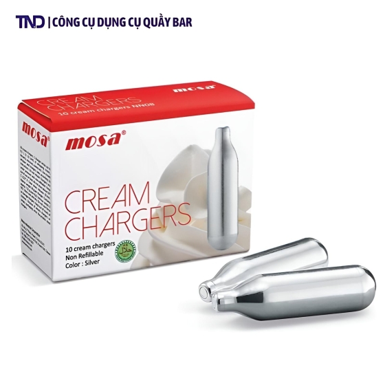 Gas Làm Kem Tươi Mosa N2O - Hộp 10 Viên