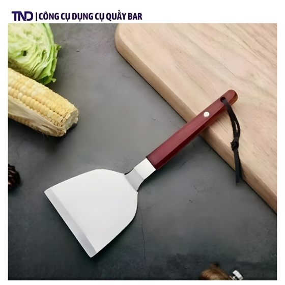 Xẻng Xúc Bánh Pizza, Xẻng Nấu Ăn Inox Tay Cầm Gỗ