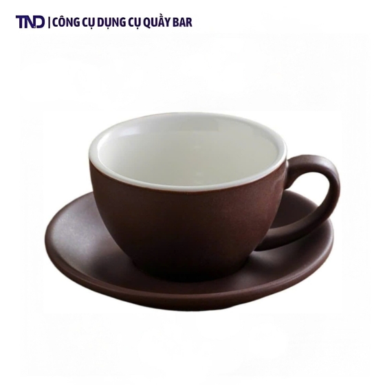 Tách Sứ Nhám Màu Nâu - 250ml