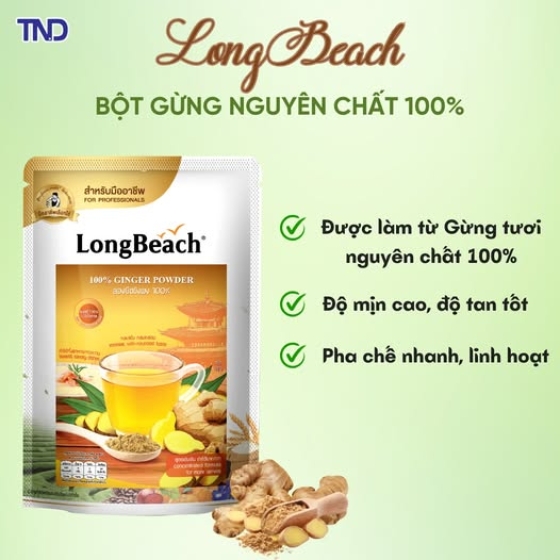 Bột Gừng Nguyên Chất 100% LongBeach 100g