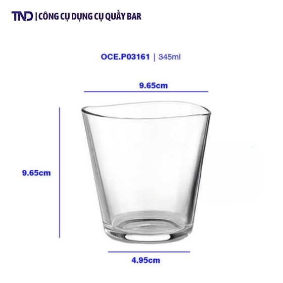 Ly Thủy Tinh Ocean Centique Double Rock P03161 - 345ml