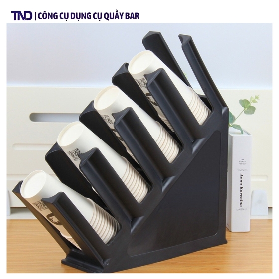 Kệ Đựng Ly Mang Đi 4 Ngăn 1 Tầng