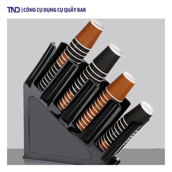 Kệ Đựng Ly Mang Đi 4 Ngăn 1 Tầng