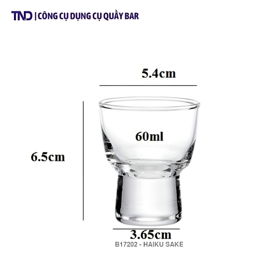 Ly Thủy Tinh Ocean Haiku Shot B17202 - 60ml 
