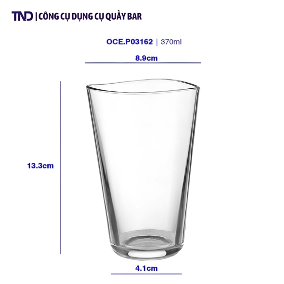Ly Thủy Tinh Ocean Centique Double Rock B03162 - 370ml