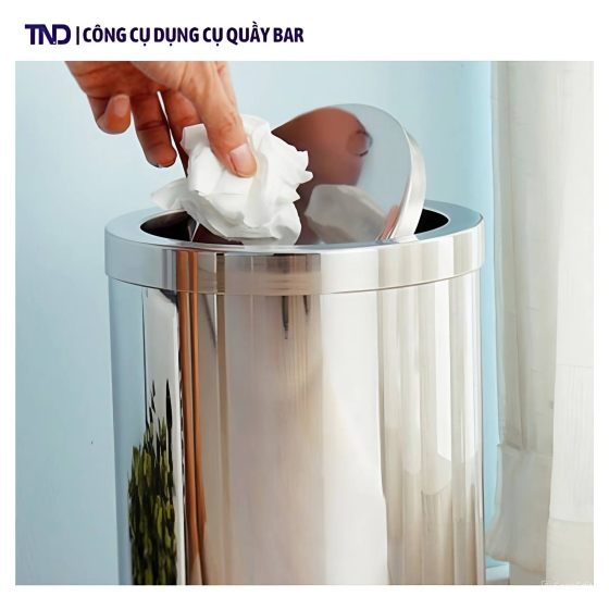 Viền Rác Nắp Lật Inox 304 Không Gỉ Set