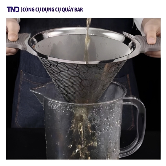 Phễu Lọc Trà Inox Cỡ Đại 2 Lớp Không Gỉ