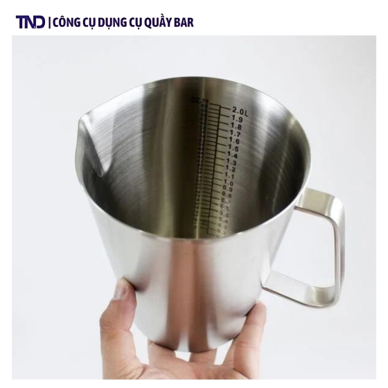 Ca Đong Inox 2 Lớp Có Vạch Chia 500ml/700ml/1L/1,5L