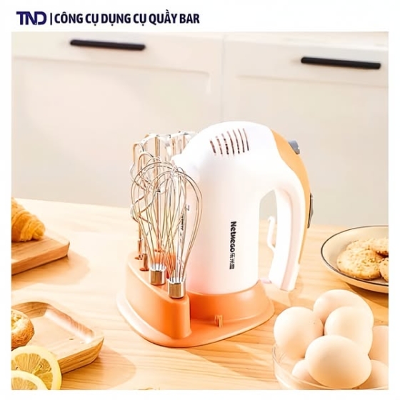 Máy Đánh Trứng NetMego 300W Kèm 6 Que Trộn Inox