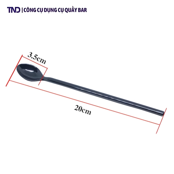 Muỗng Nhựa Sinh Tố Cán Dài 20cm Nhiều Màu Sắc