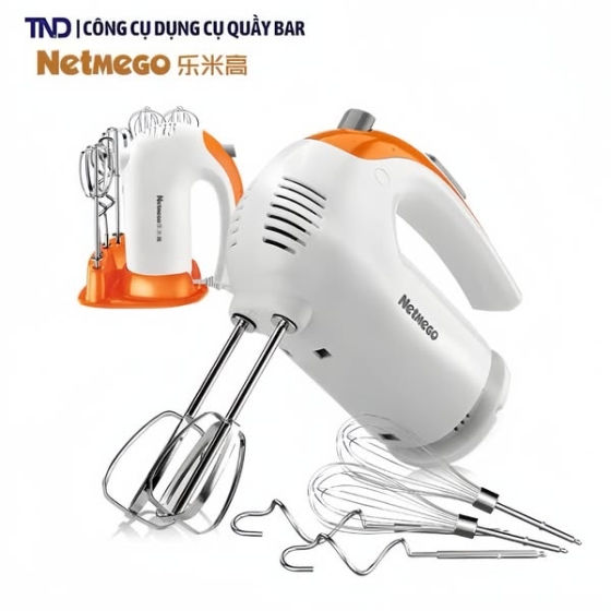 Máy Đánh Trứng NetMego 300W Kèm 6 Que Trộn Inox