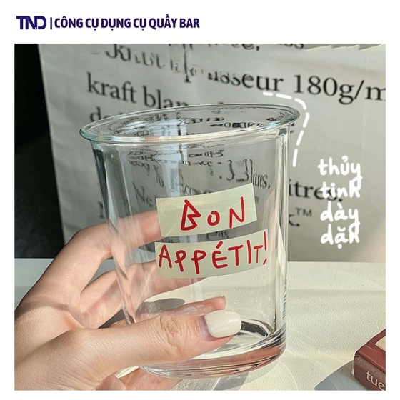 Cốc Thủy Tinh Phong Cách Hàn Quốc Bon Appetit