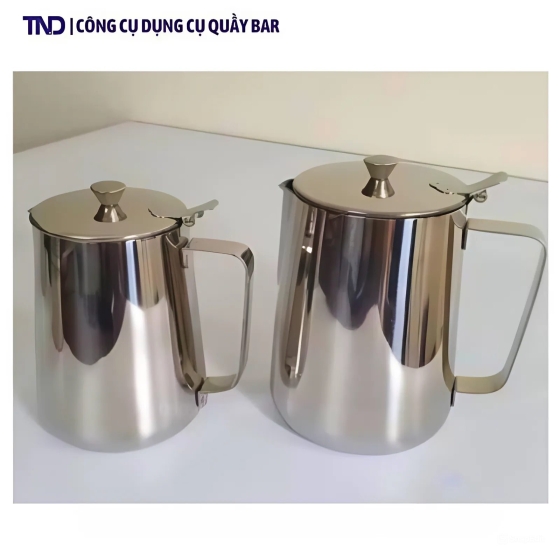 Ca Inox 304 Có Nắp 1L và 1,5L Có Nắp