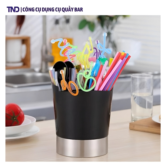 Kệ Đựng ống Hút Tròn 3 Ngăn 