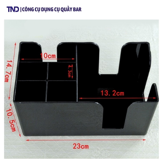 Khay Nhựa Mica Đựng Ống Hút Hình Chữ Nhật