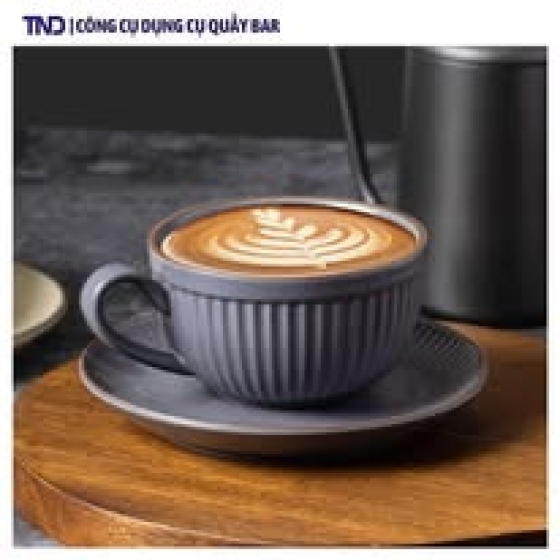 Bộ Tách Cafe Sứ Cao Cấp Kẻ Màu sắc Vintage