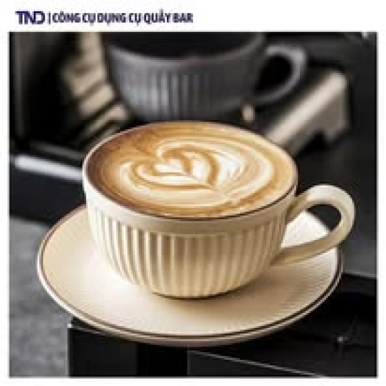 Bộ Tách Cafe Sứ Cao Cấp Kẻ Màu sắc Vintage