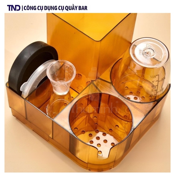 Khay Nhựa PC 5 Ngăn Để Dụng Cụ Pha Chế