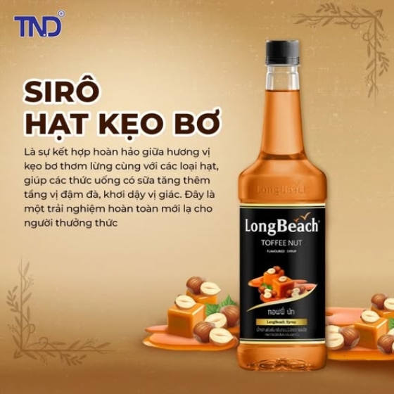 Siro Hạt Kẹo Bơ LongBeach 740ml