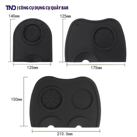 Miếng Lót Cây Nén (Tamper) Bằng Cao su Nhiều Kích Cỡ