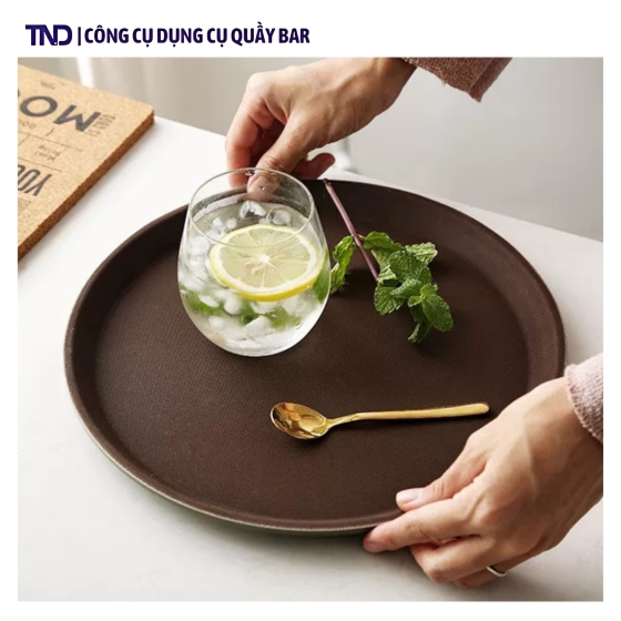 Khay Bưng Chống Trượt Tròn 28cm/36cm