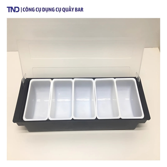 Khay Đựng Topping 5 Ngăn Nhựa Cao Cấp