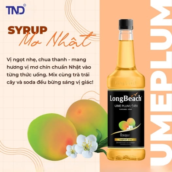 Siro Mơ Nhật LongBeach 740ml