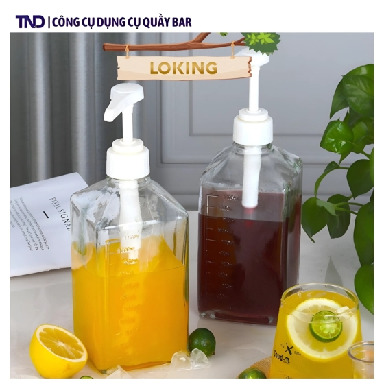 Bình Bơm Đường Nhựa, Thủy Tinh 