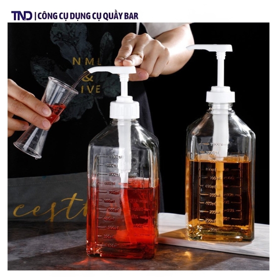 Bình Bơm Đường Nhựa, Thủy Tinh 