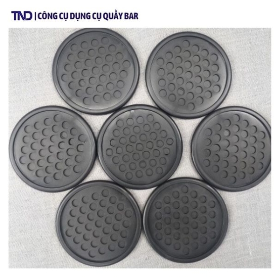 Miếng Lót Ly Nhựa Đen