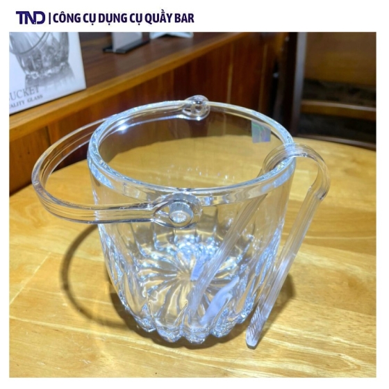 Xô Đá Thủy Tinh - Đế Ra Cà Phê Thủy Tinh Cao Cấp