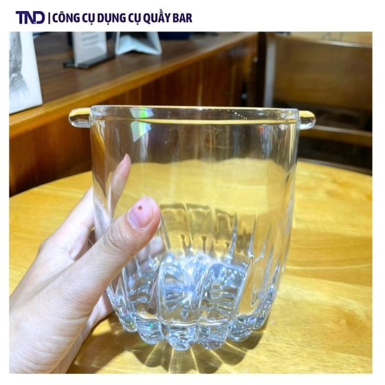 Xô Đá Thủy Tinh - Đế Ra Cà Phê Thủy Tinh Cao Cấp