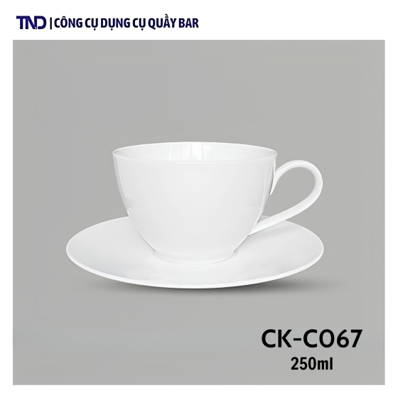 Tách Sứ Trắng CK - C067 - 250ml