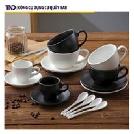 Ly Espresso Gốm Sứ Màu Đen Vintage - 80ml