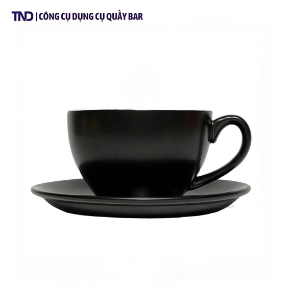 Tách Sứ Nhám Màu Đen - 250ml