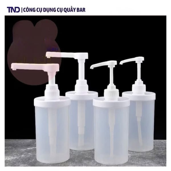Bình Nhựa 1L PP + Vòi Pump 20ml