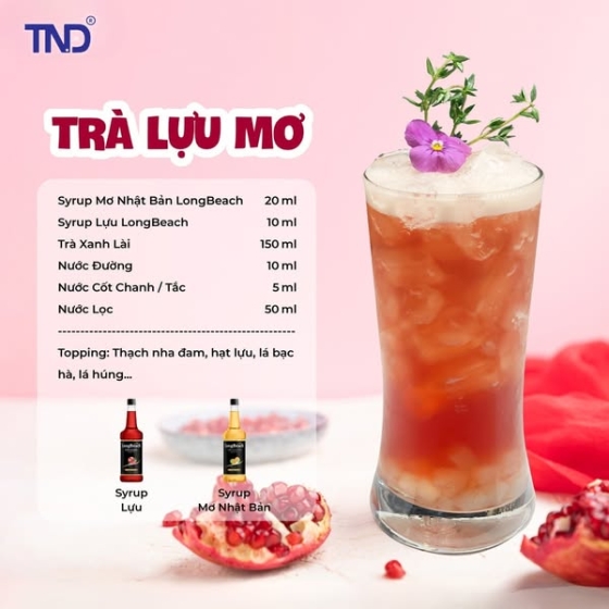 Siro Lựu Đỏ LongBeach 740ml