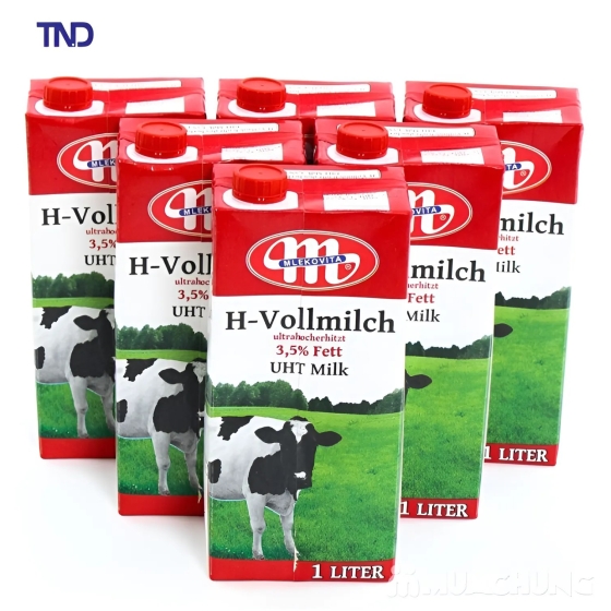Sữa Tươi Ba Lan Không Đường Mlekovita UHT Milk 1L - Thùng 12 hộp