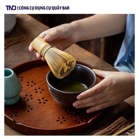 Chổi Chasen Đánh Matcha 100 Sợi Tre