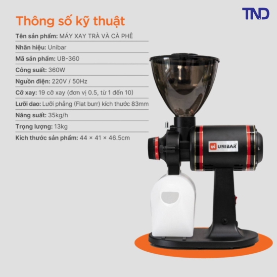 Máy Xay Trà Và Cà Phê Unibar UB-360-19 