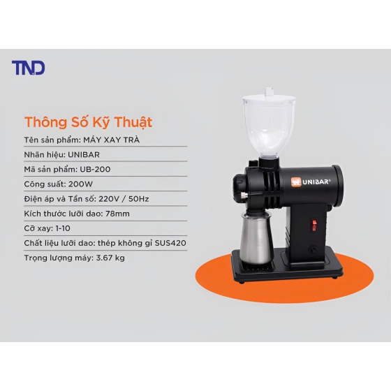 Máy Xay Trà Unibar UB-200